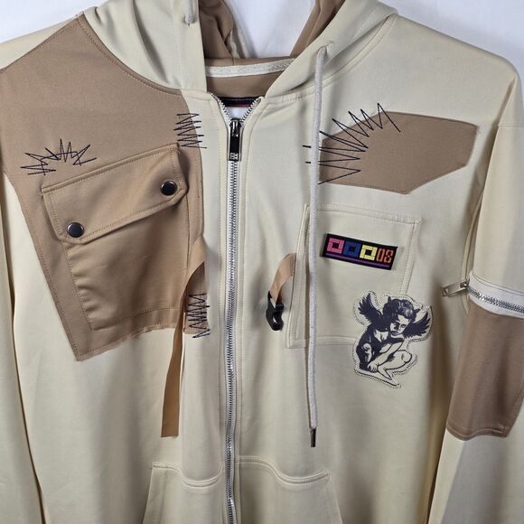 Demolition Men's XL Tan Multicolored Full Zip Jacket - Picture 2 of 9